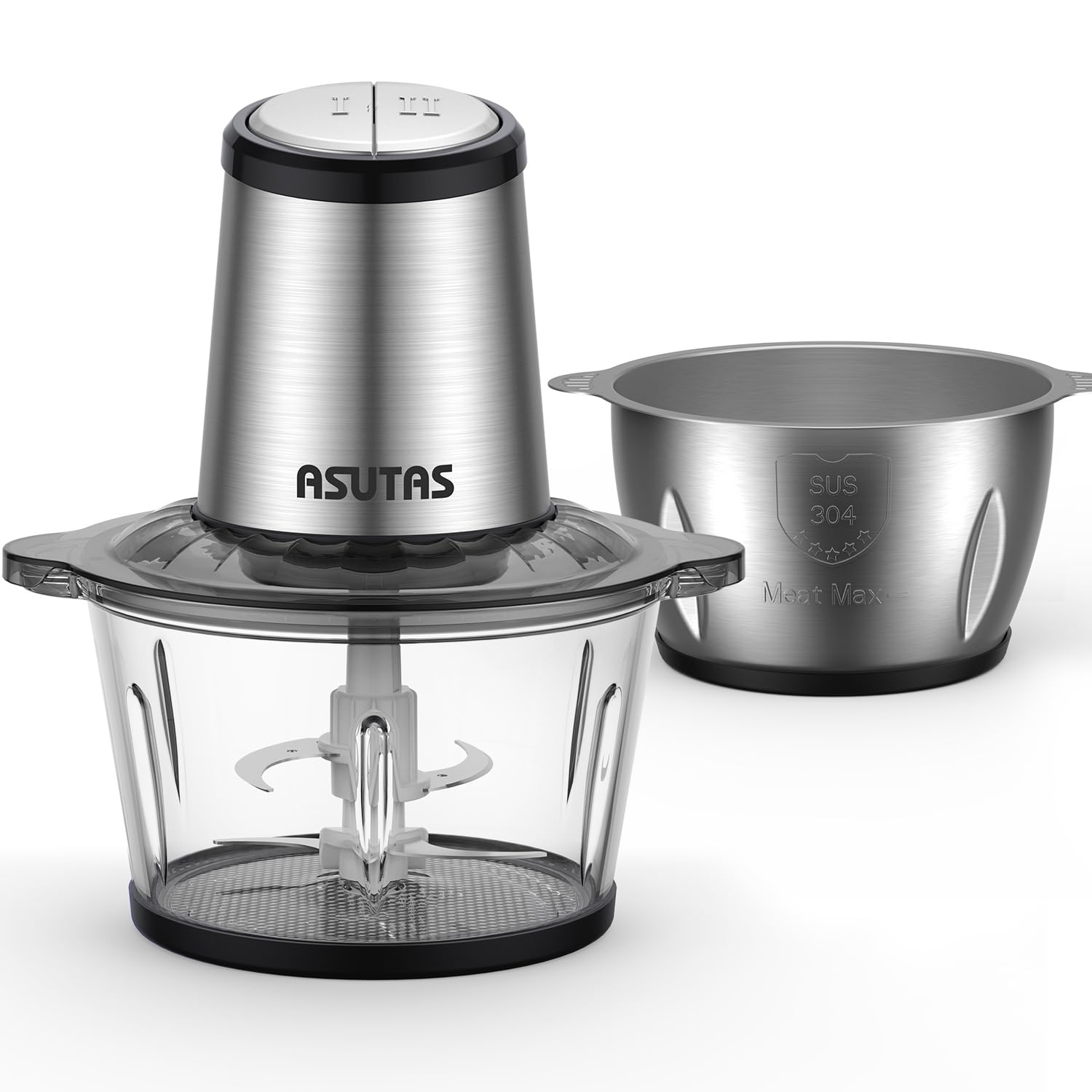 Amazon.co.jp: ASUTAS フードプロセッサー 2L大容量 【2ボウル